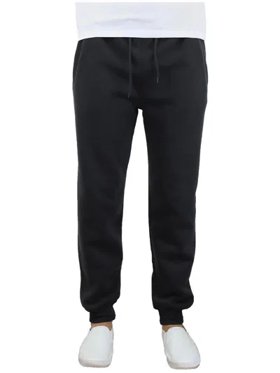 Blue Ice Mens Solid Polyester Jogger Pants In Black