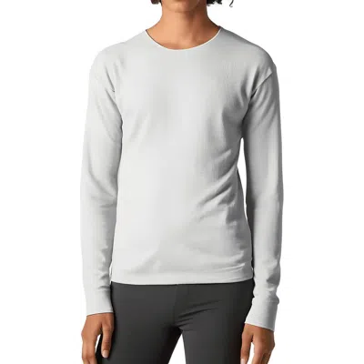 Blue Ice Mens Textured Cotton Thermal Shirt In White