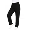 Blue Ice Women's Loose Fit Classic Heavyweight Fleece Sweatpants With Open Bottom In Black