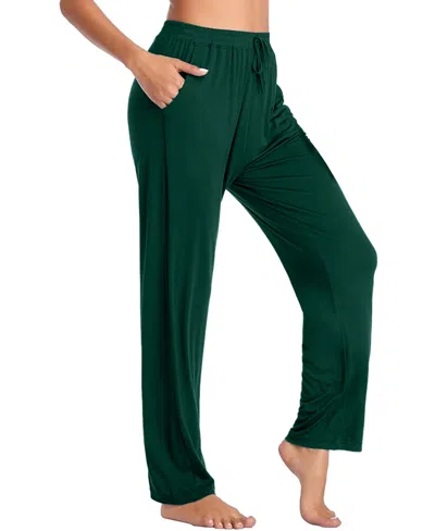 Blue Ice Women's Loose Fit Classic Lounge Pants In Green