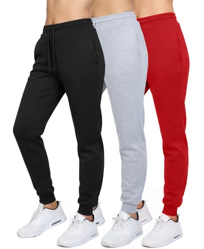 Blue Ice Women's Loose Fit Fleece-lined Jogger Sweatpants Up To Size 5xl - 3 Pack In Multi