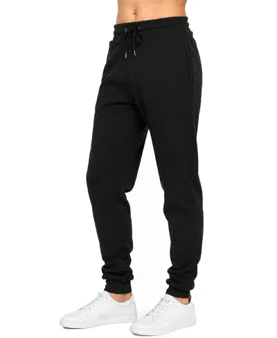 Blue Ice Women's Loose Fit Heavyweight Classic Fleece Jogger Sweatpants With Zipper Side Pockets In Black