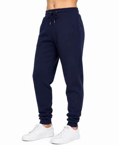 Blue Ice Women's Loose Fit Heavyweight Classic Fleece Jogger Sweatpants With Zipper Side Pockets In Blue