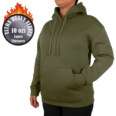 Blue Ice Women's Loose Fit Super Heavyweight Fleece-lined Pullover Hoodie In Gray