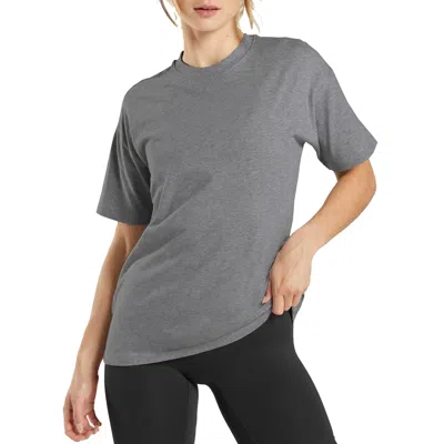 Blue Ice Women's Loose Fitting Short Sleeve Crew Neck Tee (up To 5xl) In Gray