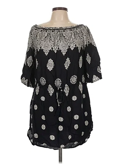 Pre-owned Blue Island 3/4 Sleeve Blouse In Black