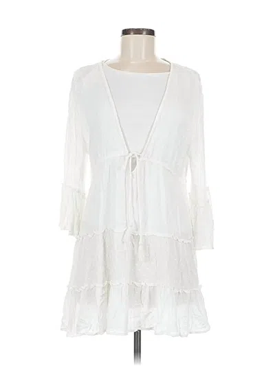 Pre-owned Blue Island 3/4 Sleeve Blouse In White