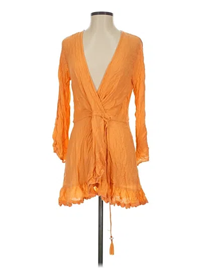 Pre-owned Blue Island Casual Dress In Orange