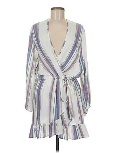 Pre-owned Blue Island Casual Dress In White