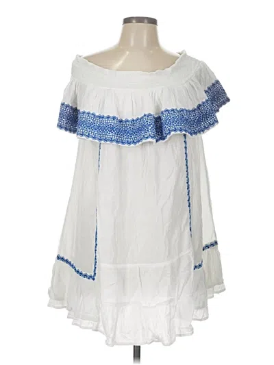 Pre-owned Blue Island Casual Dress In White