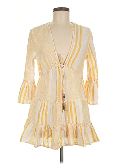 Pre-owned Blue Island Casual Dress In Yellow
