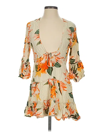 Pre-owned Blue Island Cocktail Dress In Orange