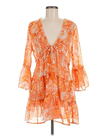 Pre-owned Blue Island Cocktail Dress In Orange