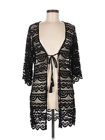 Pre-owned Blue Island Kimono In Black