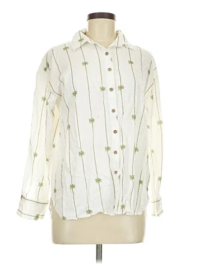 Pre-owned Blue Island Long Sleeve Blouse In Ivory