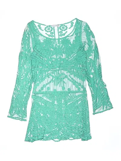 Pre-owned Blue Island Swimsuit Cover Up In Green