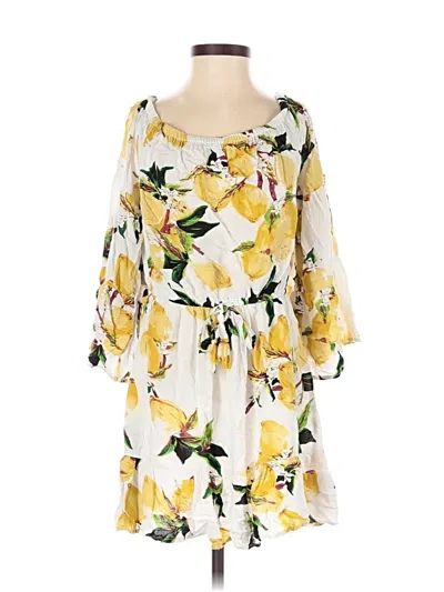 Pre-owned Blue Island Swimsuit Cover Up In Yellow