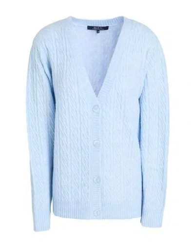 Blue Iv By Isabelle Van Den Abeele Woman Cardigan Light Blue Size 12 Polyester, Acrylic, Wool, Elast
