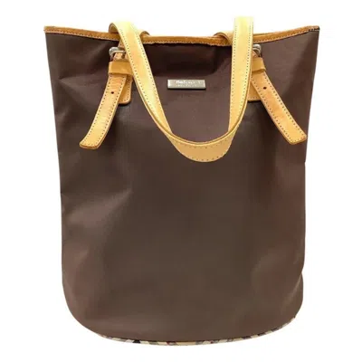 Pre-owned Blue Label Nylon Leather Tote Bag ()