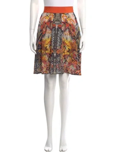 Pre-owned Blue Les Copains Silk Knee-length Skirt In Neutral