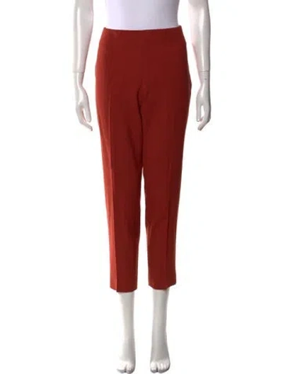 Pre-owned Blue Les Copains Straight Leg Pants In Orange