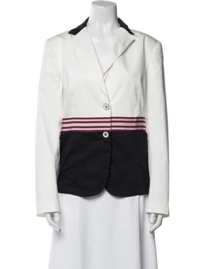 Pre-owned Blue Les Copains Striped Blazer In Black