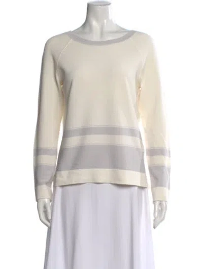 Pre-owned Blue Les Copains Striped Crew Neck Sweater In Neutral