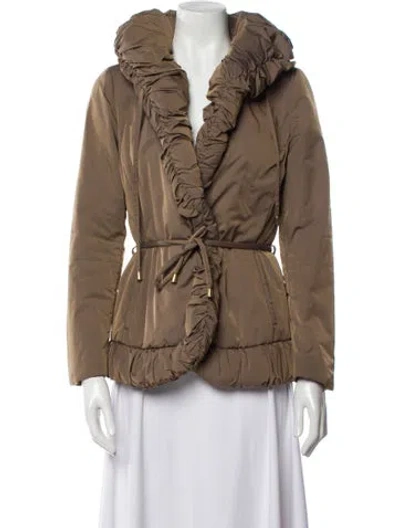 Pre-owned Blue Les Copains Utility Jacket In Brown