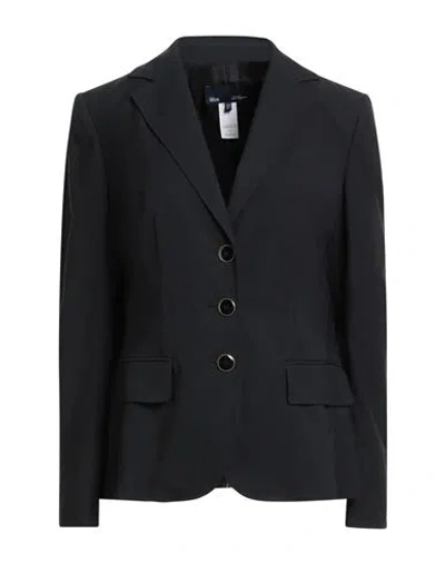 Blue Les Copains Woman Blazer Black Size 4 Viscose, Cotton, Elastane