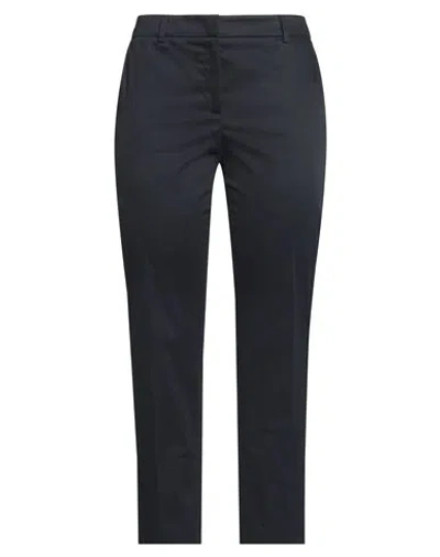 Blue Les Copains Woman Pants Midnight Blue Size 12 Cotton, Elastane