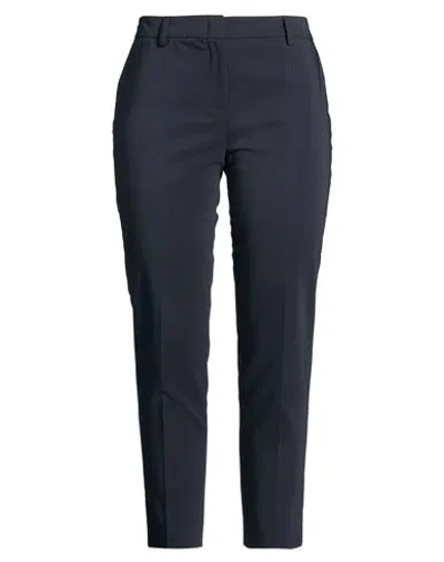 Blue Les Copains Woman Pants Midnight Blue Size 12 Cotton, Polyester, Elastane