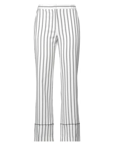Blue Les Copains Pants In White