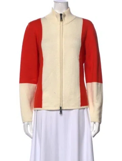 Pre-owned Blue Les Copains Wool Colorblock Pattern Sweater In Yellow