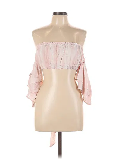 Pre-owned Blue Life 3/4 Sleeve Blouse In Pink