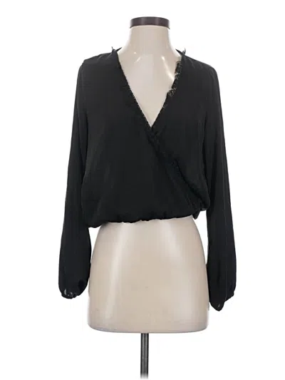 Pre-owned Blue Life Long Sleeve Blouse In Black