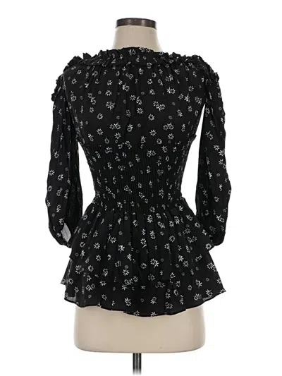Pre-owned Blue Life Long Sleeve Blouse In Black