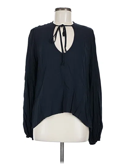 Pre-owned Blue Life Long Sleeve Blouse In Blue