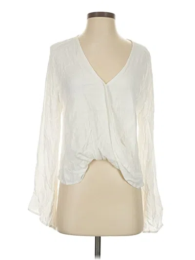 Pre-owned Blue Life Long Sleeve Blouse In Ivory