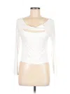 Blue Life Long Sleeve Top Ivory Cowl Neck Tops In White