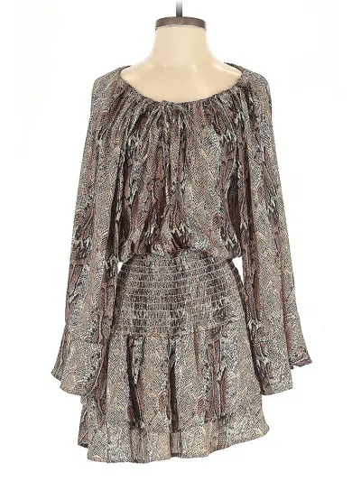 Pre-owned Blue Life Made In Sunny Califorina Cocktail Dress In Brown