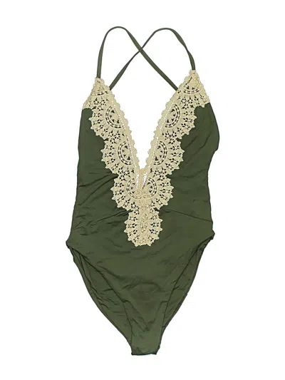 Pre-owned Blue Life One Piece Swimsuit In Green