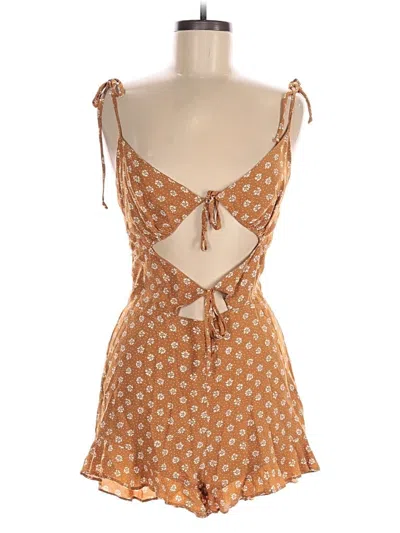 Pre-owned Blue Life Romper In Brown