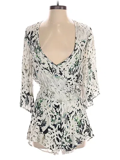 Pre-owned Blue Life Romper In White