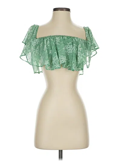 Pre-owned Blue Life Sleeveless Blouse In Green