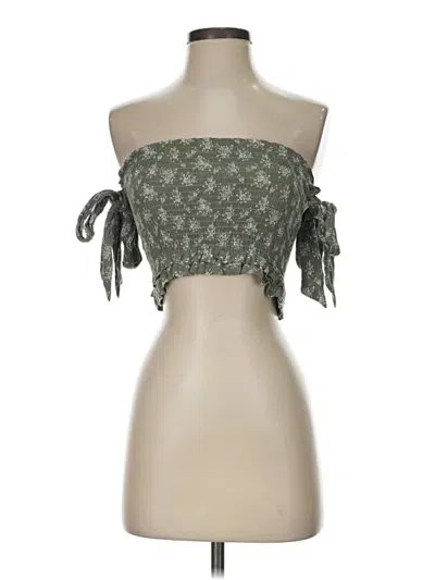 Pre-owned Blue Life Sleeveless Blouse In Green