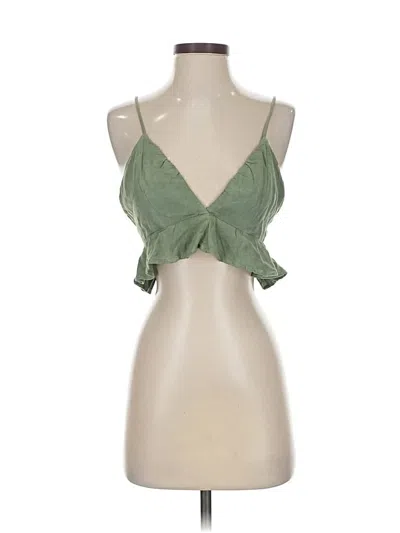 Pre-owned Blue Life Sleeveless Top Green Sweetheart Neckline Tops