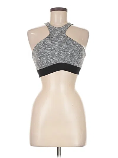 Pre-owned Blue Life Tank Top Gray Halter Neckline Tops