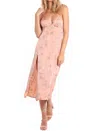 Blue Life Tessa Side Slit Midi Dress In Peach Melba