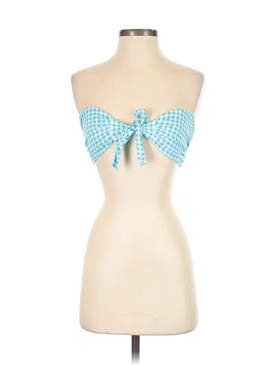 Pre-owned Blue Life Tube Top Blue Strapless Neckline Tops