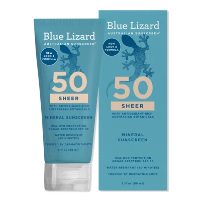 Blue Lizard Australian Sunscreen Sheer Mineral Spf 50 Sunscreen Lotion